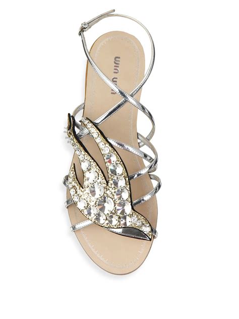 miu miu flat sandals